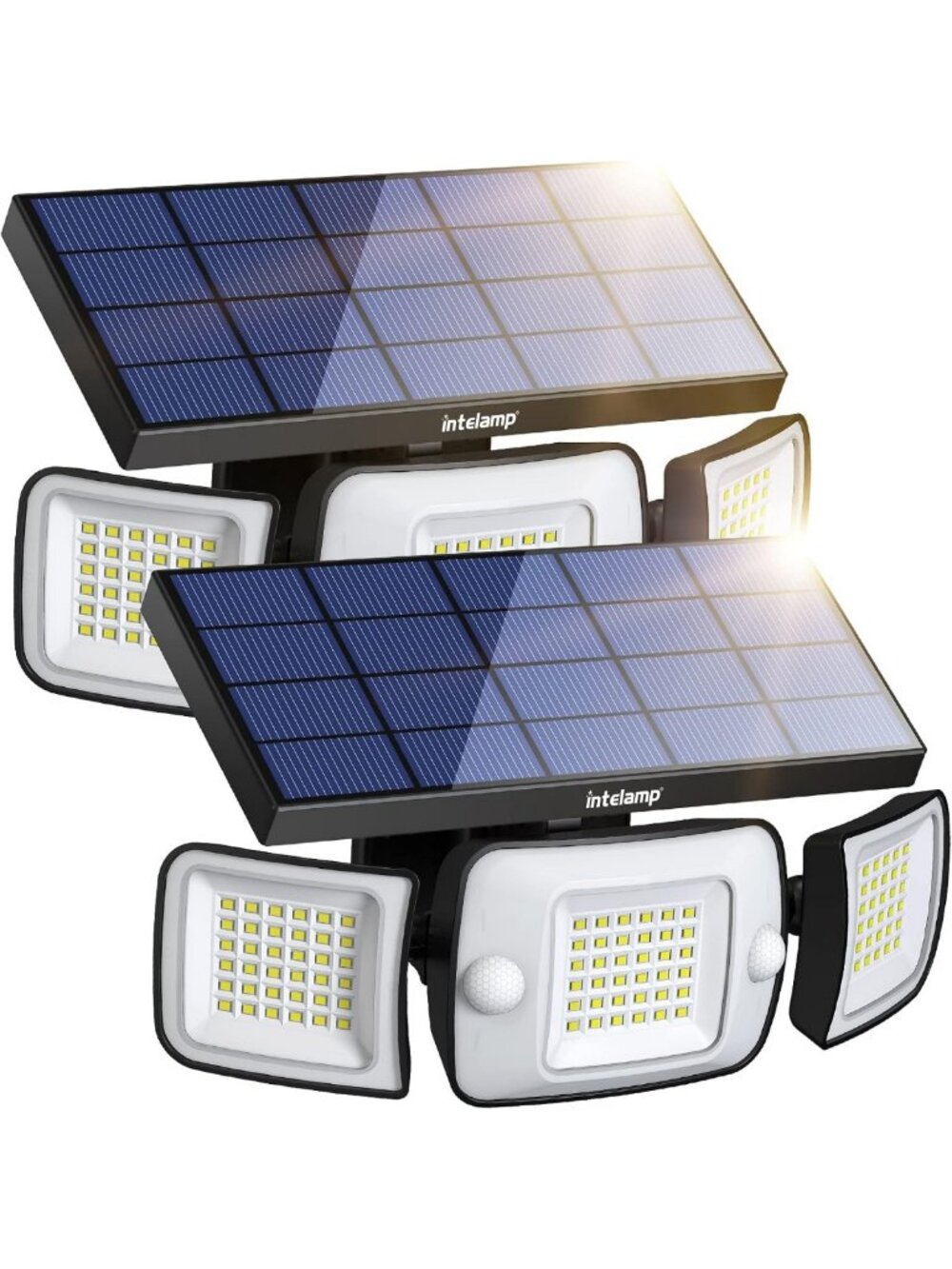Waterproof Solar Outdoor Motion Sensor Lights with Dual Sensors for Security